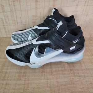 Nike Force Zoom Trout 7 Mid Black White Metal Baseball Cleats Men’s